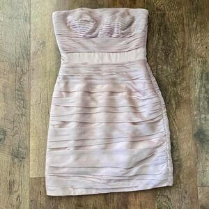 Monique‎ Lhuillier Bridemaids Collection. Strapless mini ruching Size 4